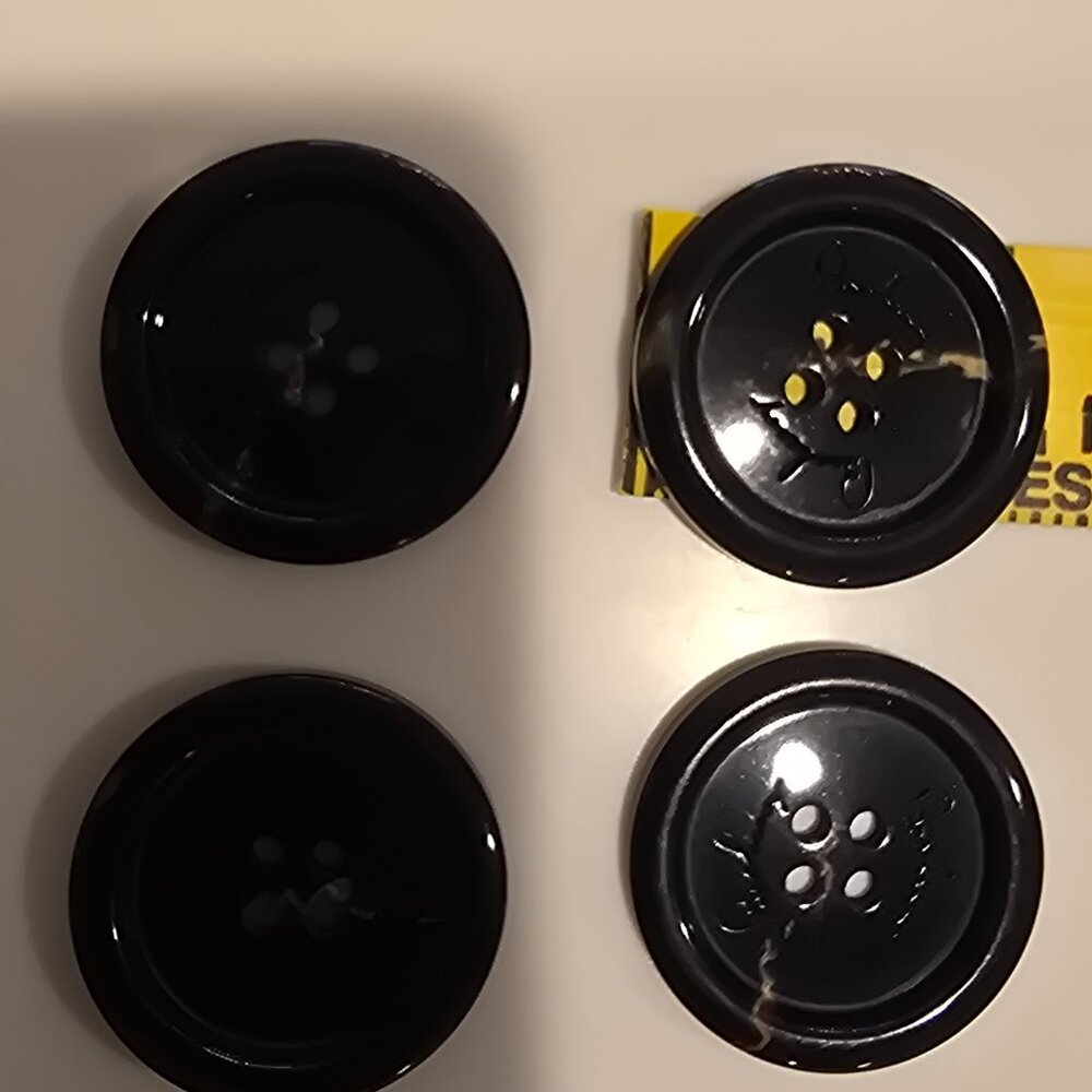 Burberry Black Patterned Replacement Buttons - image 1